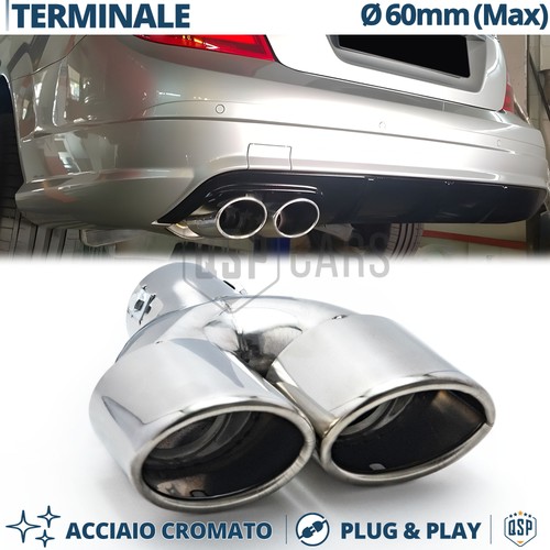 Terminale scarico doppio ovale - terminale,
